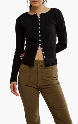 Free People - Tilly Rib Long Sleeve Button-Up Top