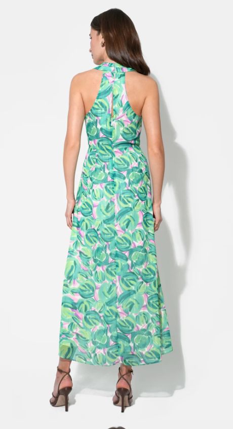 Adelyn Rae - Margot Wrap Tie Waist Printed Maxi Dress