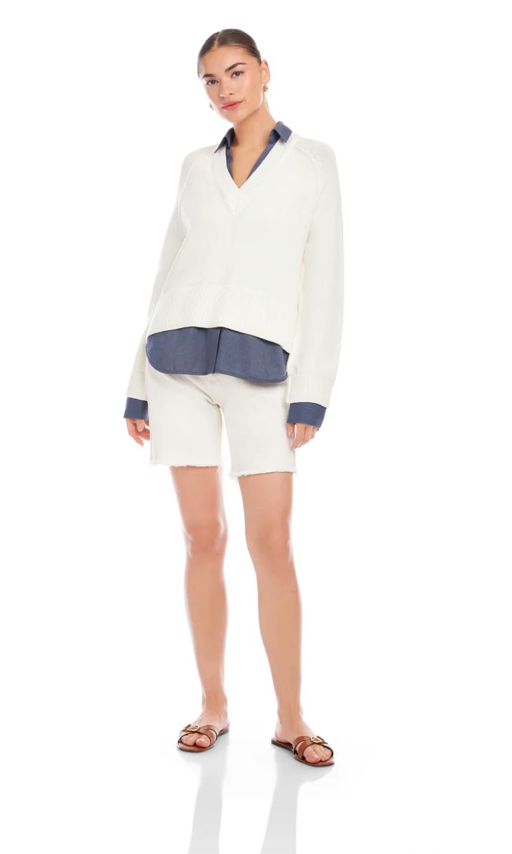 Fifteen Twenty - Carrie Mixed Media Sweater