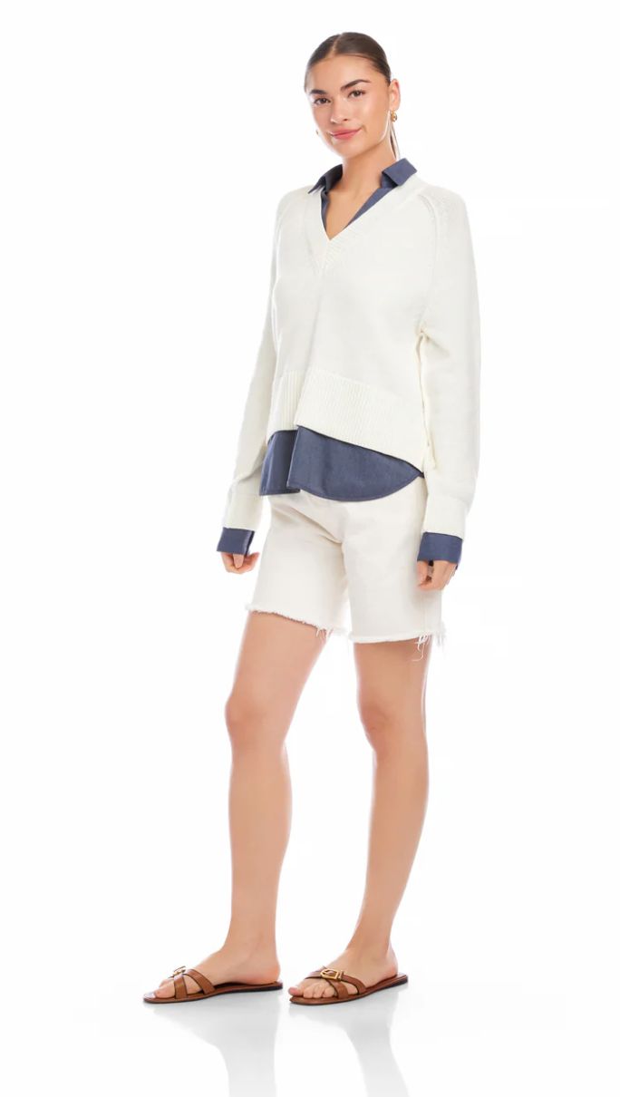 Fifteen Twenty - Carrie Mixed Media Sweater