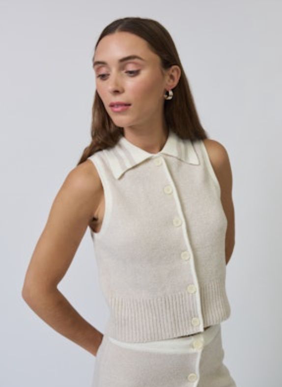 Central Park West - Celeste Tweed Yarn Vest