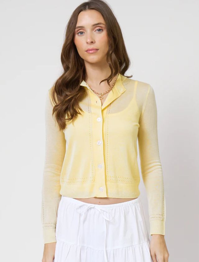 Central Park West - Serena Sheer Pointelle Cardigan