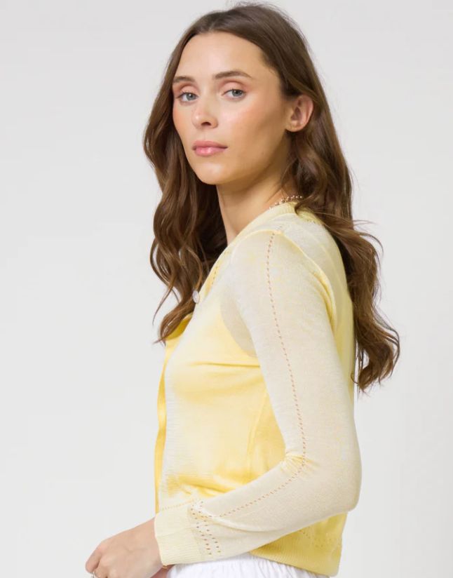 Central Park West - Serena Sheer Pointelle Cardigan