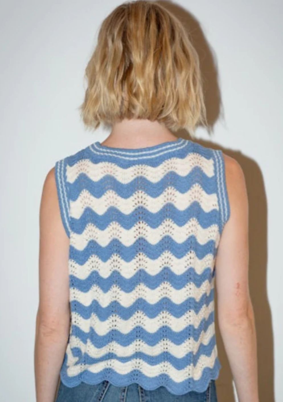 Caydn - Jess Scallop Hem Tank Sweater