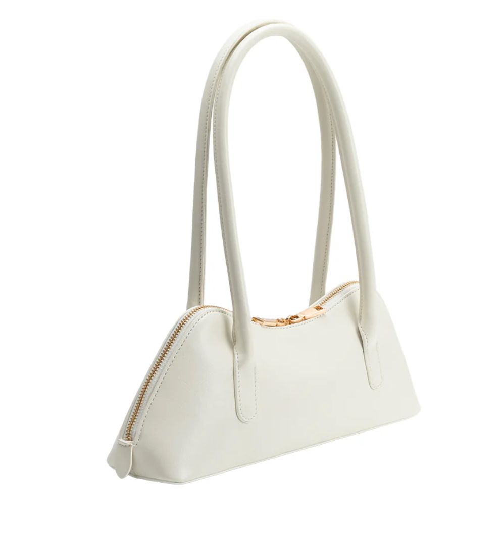 Melie Bianco - Dakota White Recycled Vegan Shoulder Bag