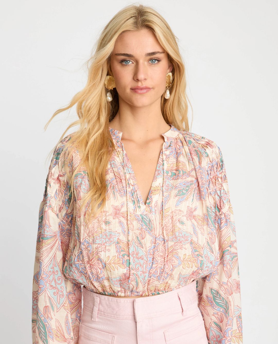 Caballero - Dolly Top In Paisley Floral