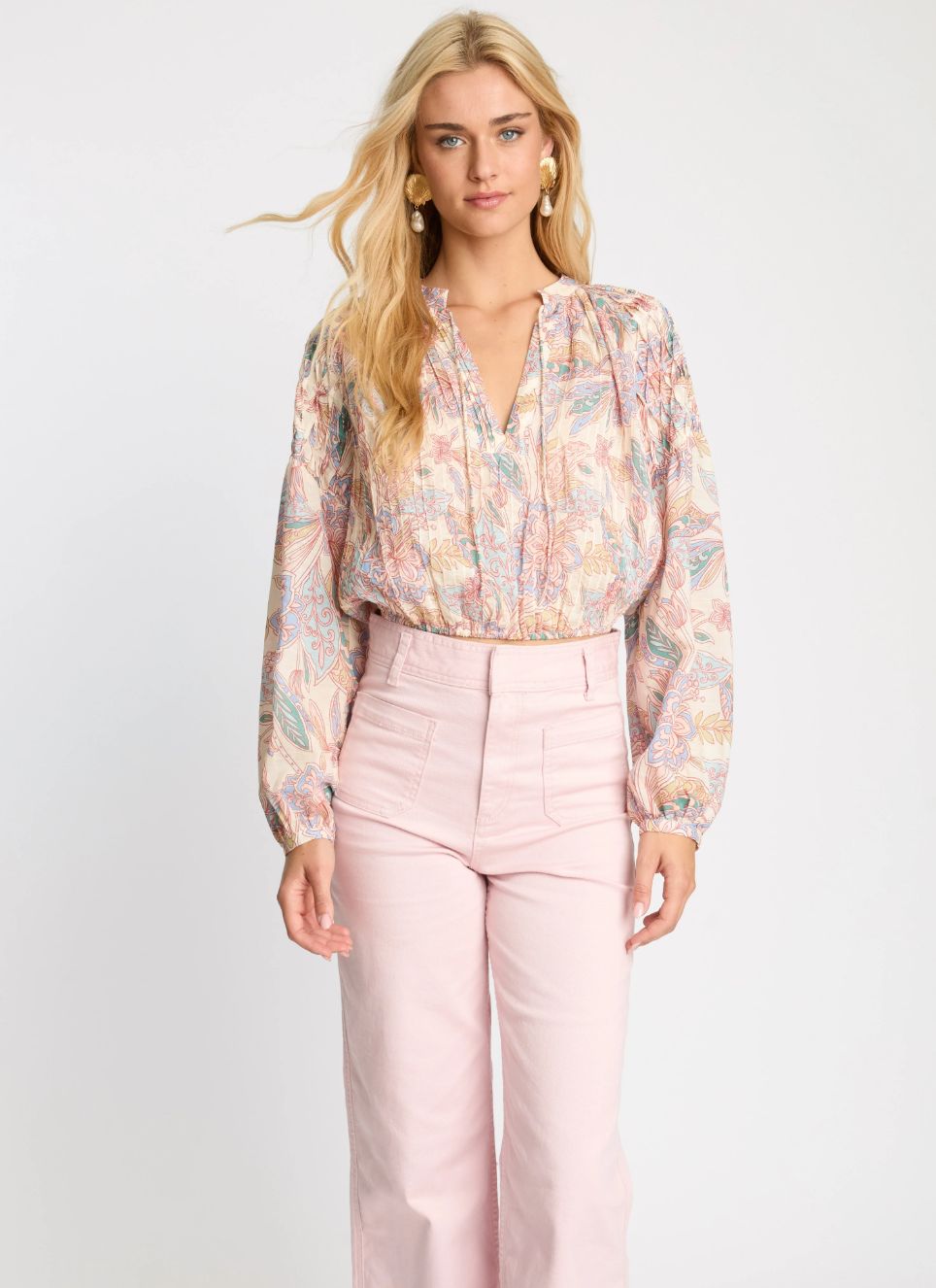 Caballero - Dolly Top In Paisley Floral