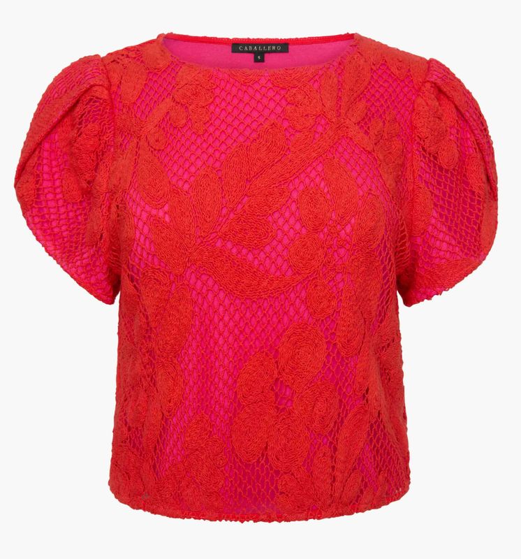 Caballero - Judy Top In Raspberry Lace