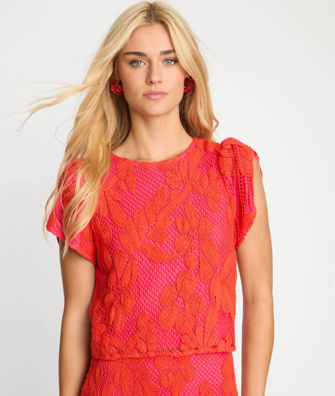Caballero - Judy Top In Raspberry Lace