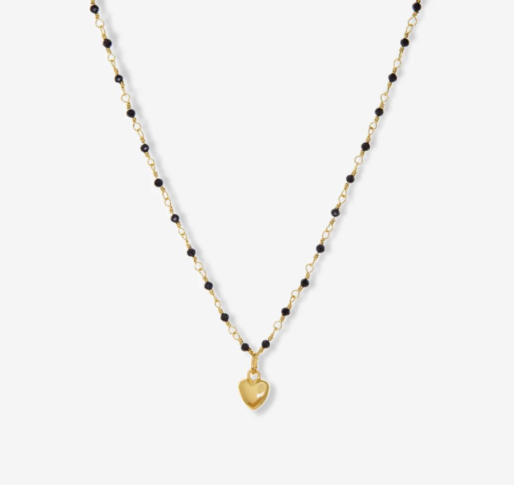 Marlyn Schiff - Mini Puffy Heart Charm Necklace