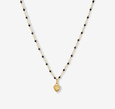 Marlyn Schiff - Mini Puffy Heart Charm Necklace