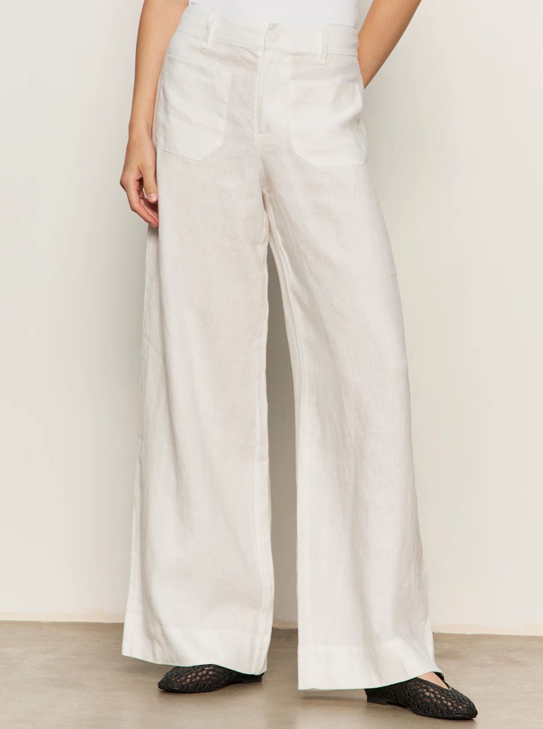 Sanctuary - The Linen Marine Wide Leg Semi-High Rise Pant