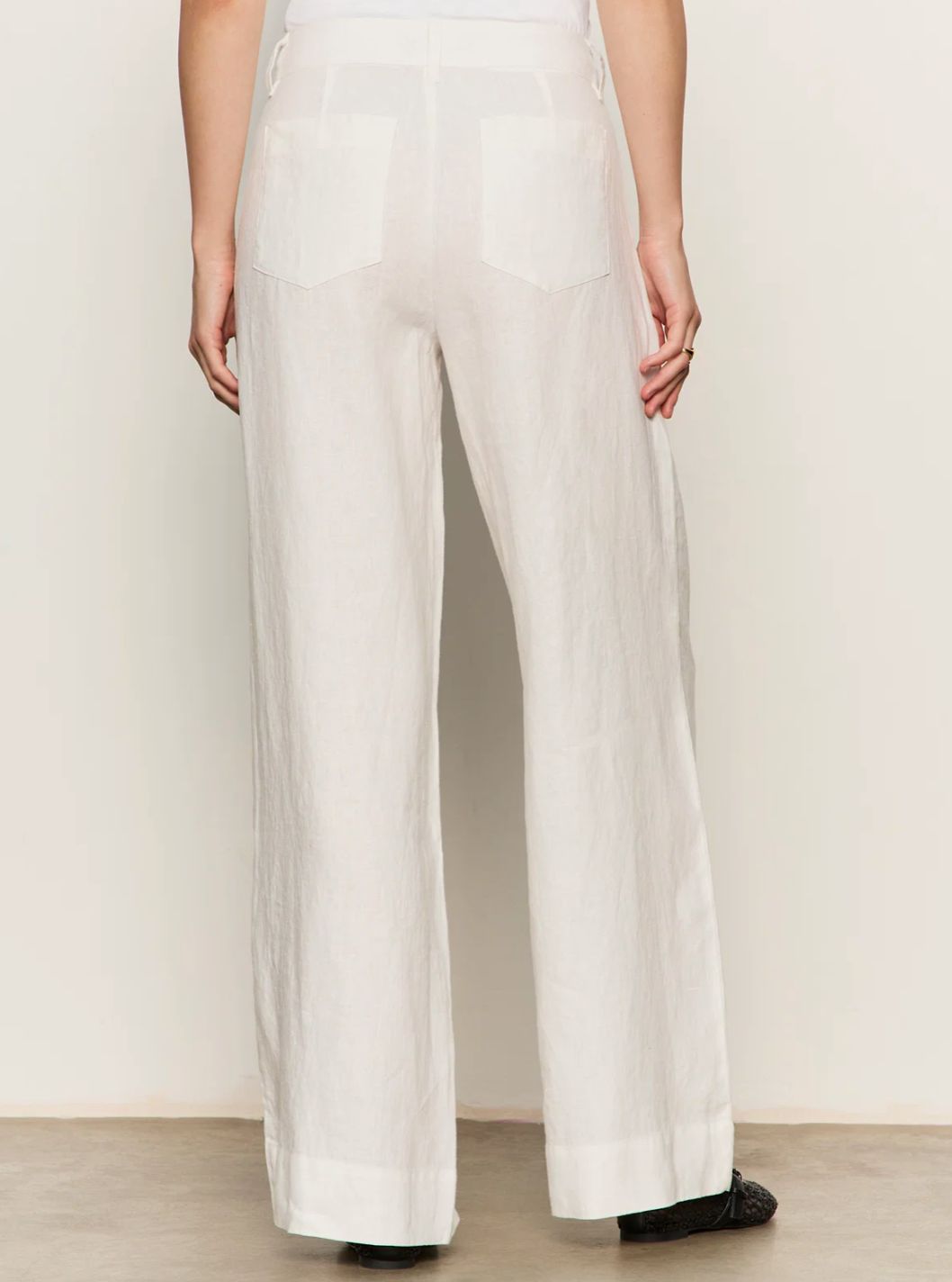 Sanctuary - The Linen Marine Wide Leg Semi-High Rise Pant