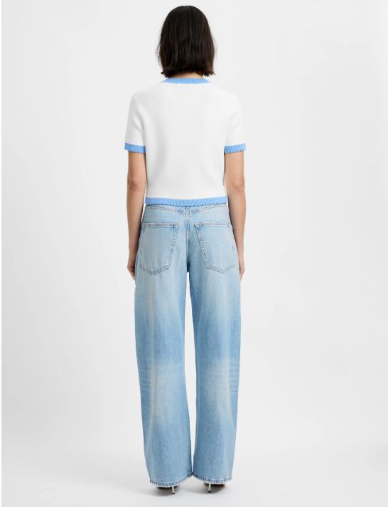 French Connection - Bennett Rib Knit Short Sleeve Top