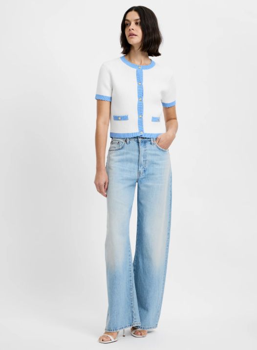 French Connection - Bennett Rib Knit Short Sleeve Top