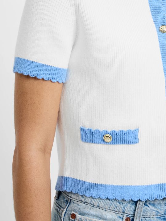 French Connection - Bennett Rib Knit Short Sleeve Top