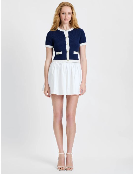 French Connection - Bennett Rib Knit Short Sleeve Top
