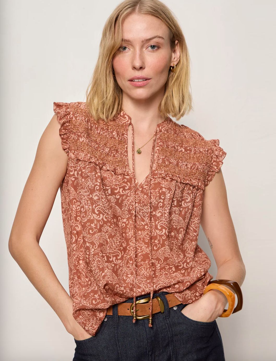 Sanctuary - Free Feeling Smocked Blouse