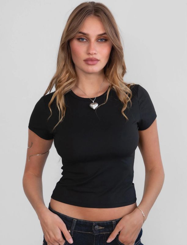 TicToc - Ariet Brushed Poly Short Sleeve Top