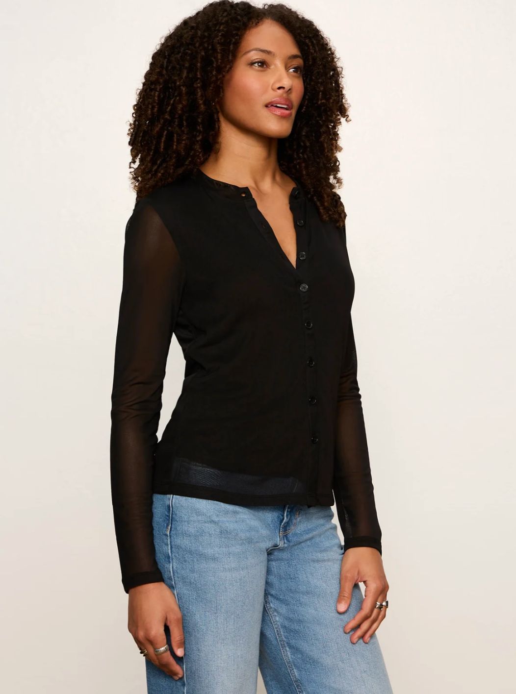Mesh L/S Cardi