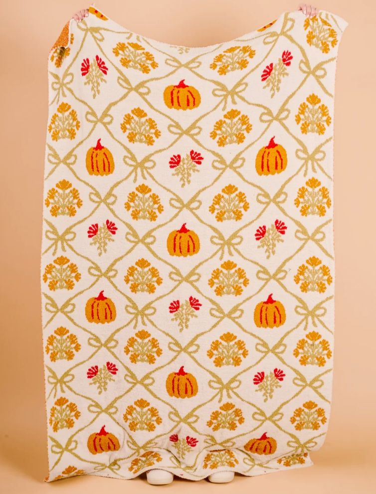 Patchwork Pumpkins Cozy Dreams Luxe Blanket