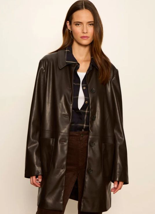 Avid Vegan Leather City Coat