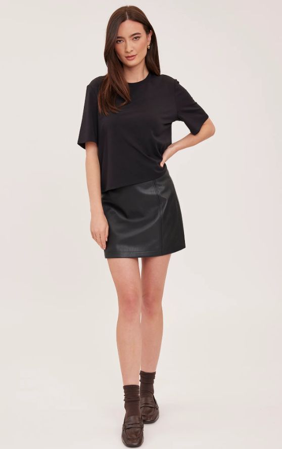 Chrissy Vegan Leather Mini Skirt