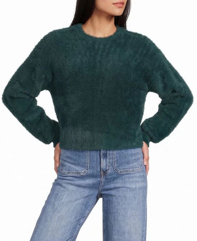 Ace Fuzzy Eyelash Crew Neck Sweater