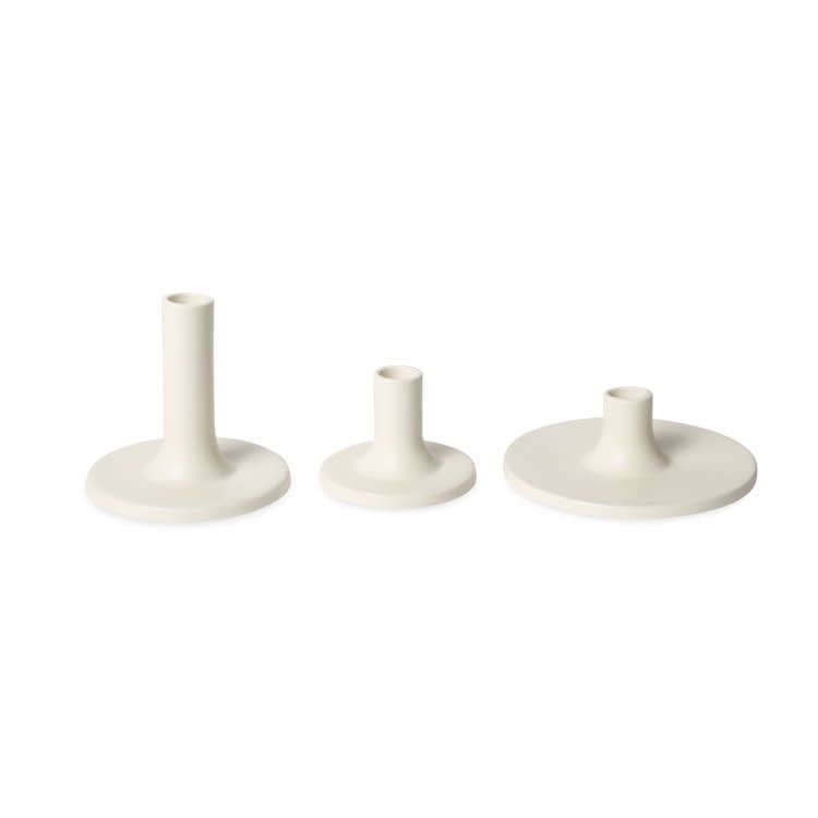 Ceramic Taper Candle Holder, Wide