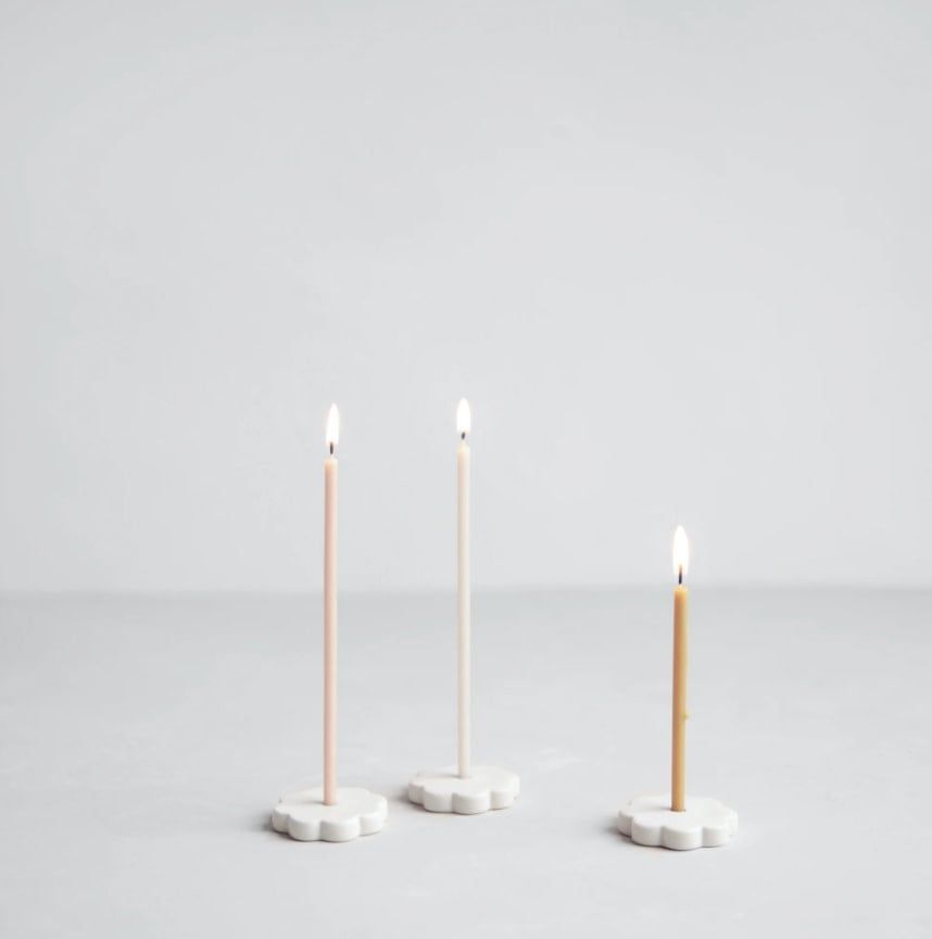 Ceramic Fleur Wishing Candle Holder