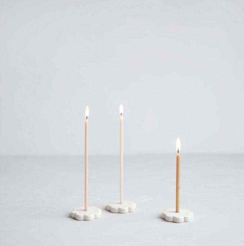 Ceramic Fleur Wishing Candle Holder