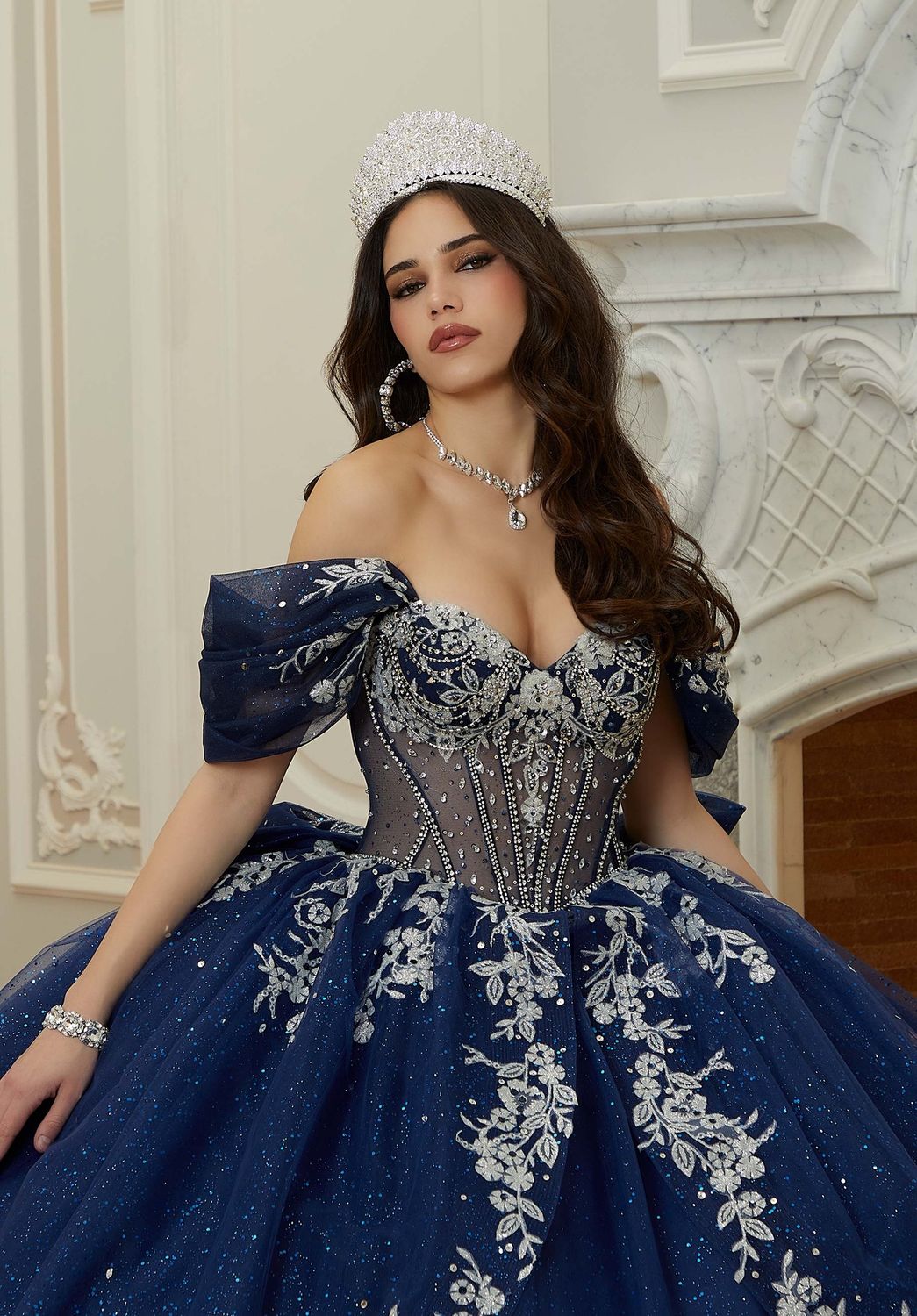 89480 MOR, Color: NAVY/SILVER, Size: 00