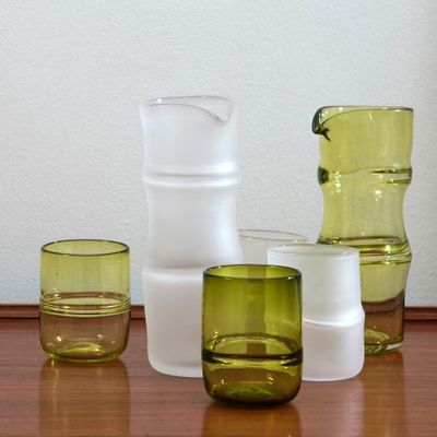 VICKY HIGGINSON - Bamboo Glass Flask with 2 Glasses