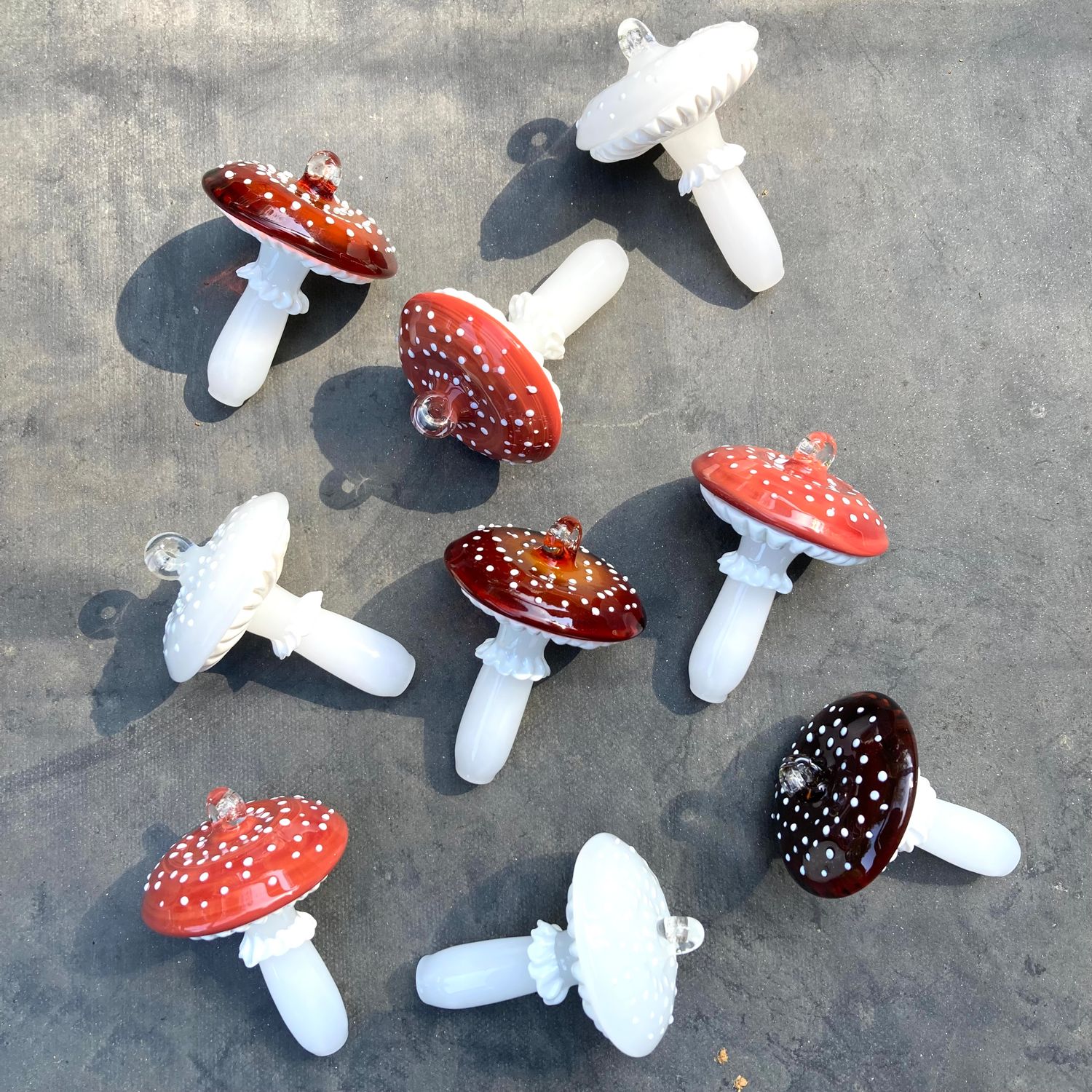 Kit Paulson - Flameworked Mushroom Ornament