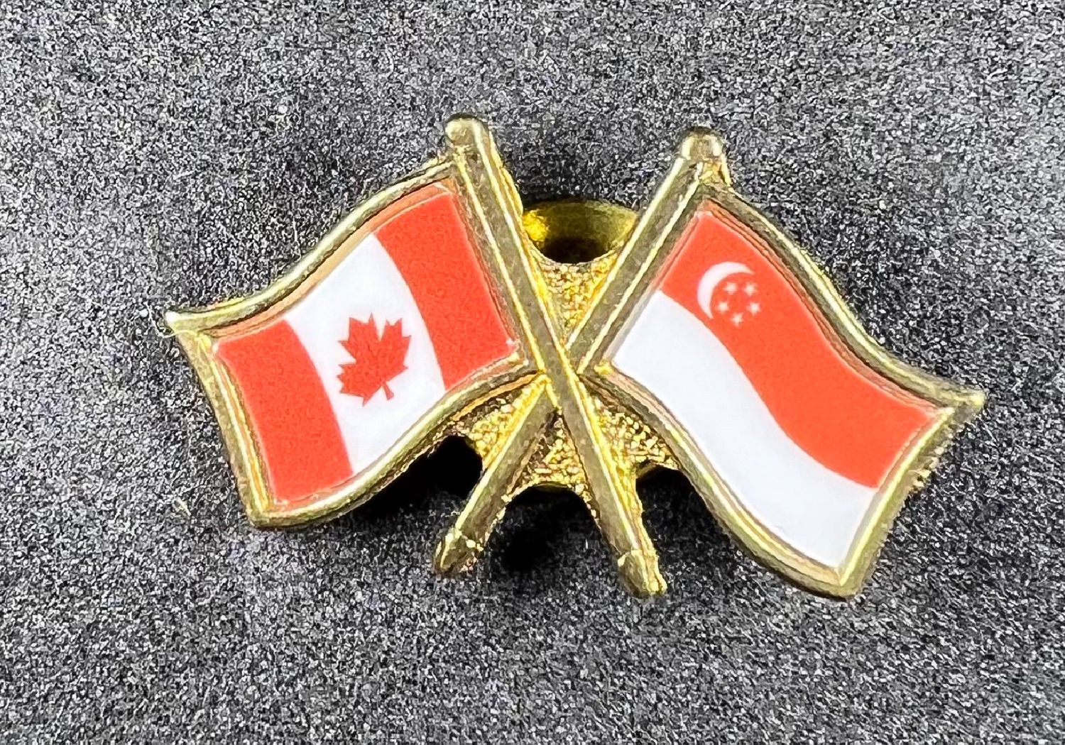 Canada/Singapore cross pin