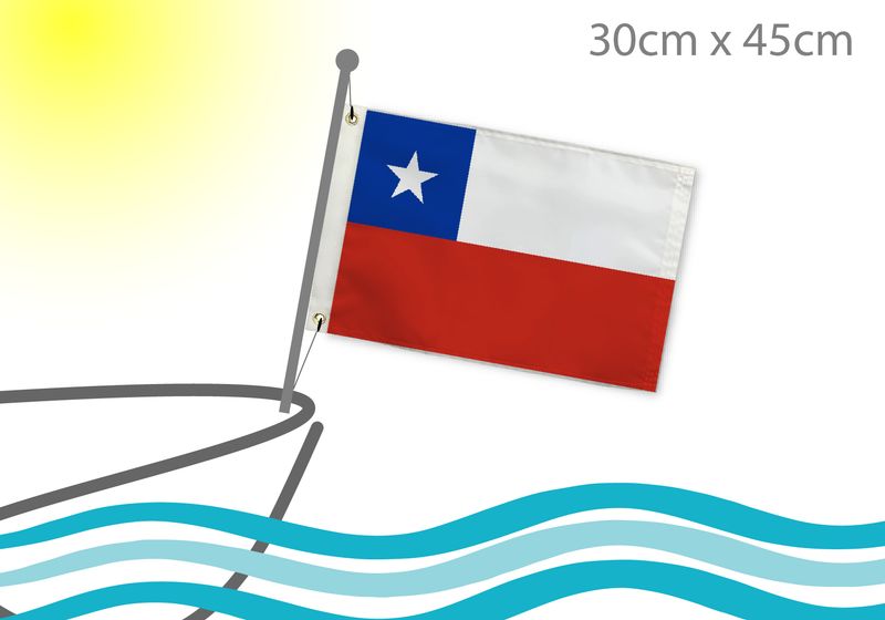 Chile boat flag 12x18