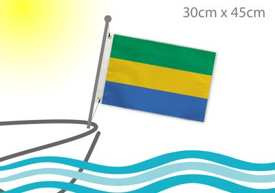 Gabon flag for boat 12x18