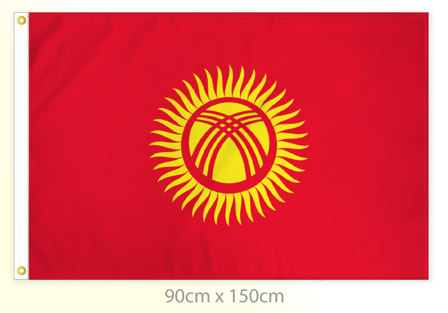 Kyrgyzstan flag large 36x60