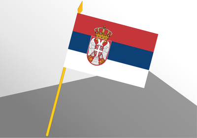 Serbia small economic flag 4x6