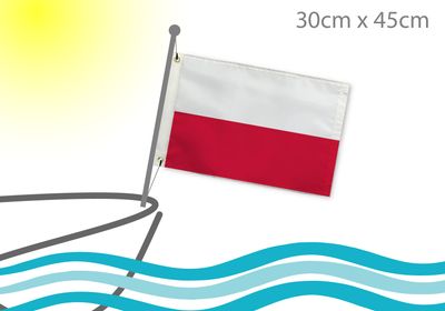 Poland flag for boat 12x18