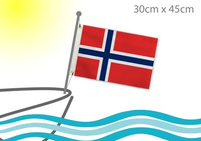 Norway flag for boat 9x18