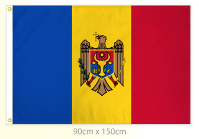 Moldova flag large 36x60