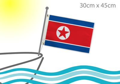 North Korea flag for boat 12x18