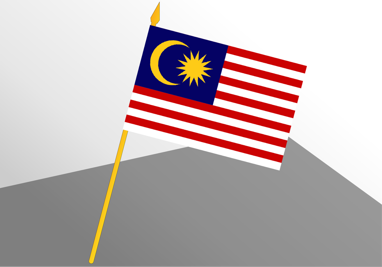 Malaysia small economic flag 4x6