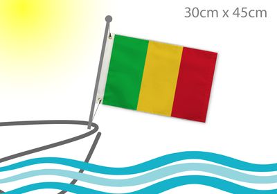 Mali flag for boat 12x18