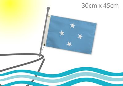 Micronesia flag for boat 12x18
