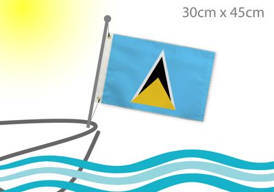 Saint Lucia boat flag 12x18