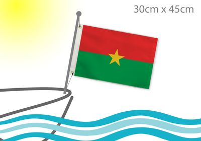Burkina Faso flag for boat 12x18