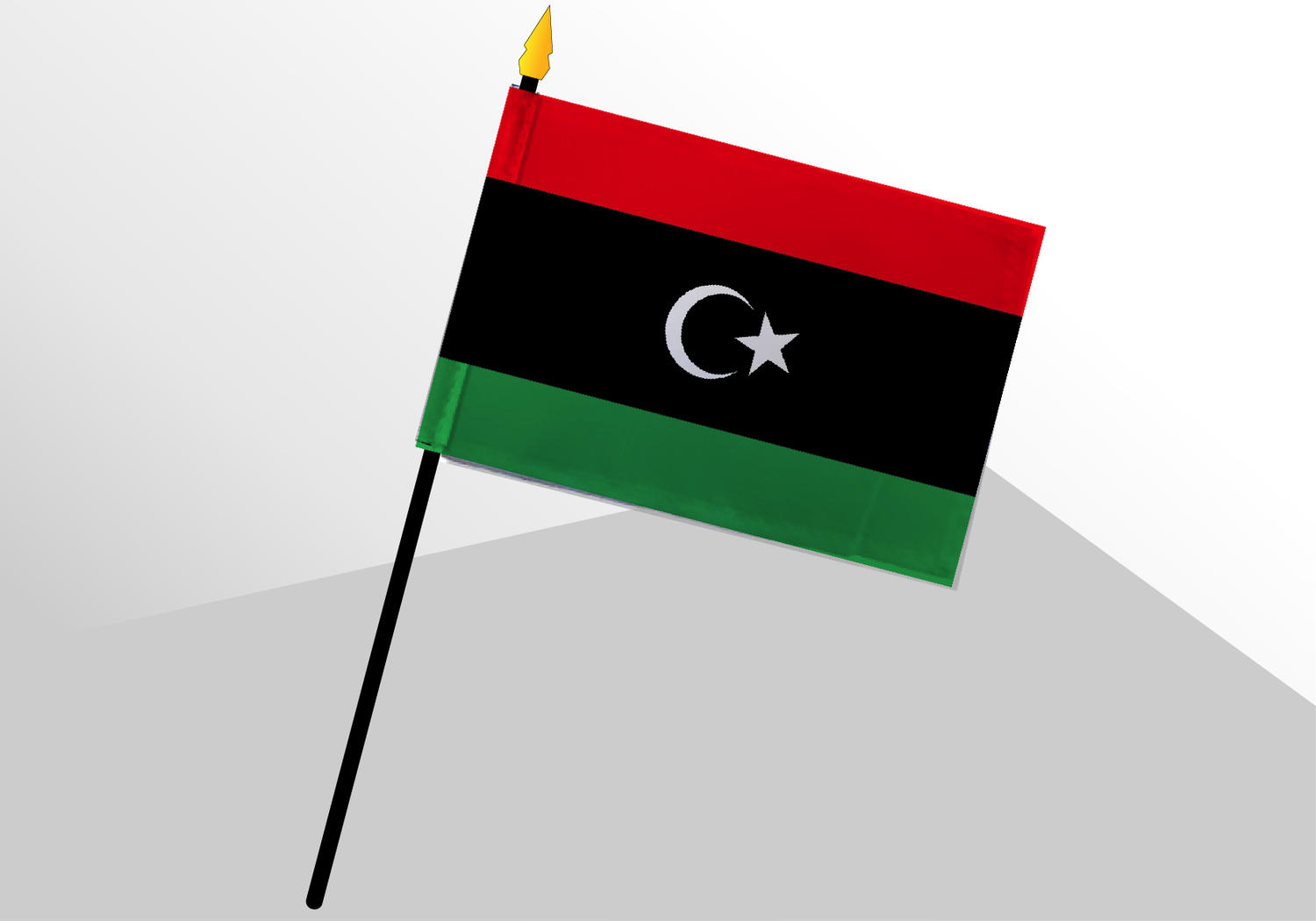 Libya small standard flag 4x6