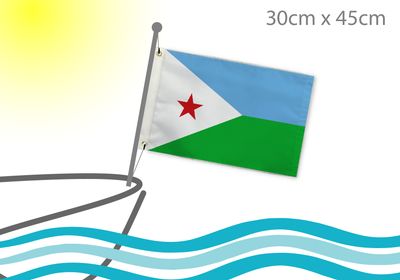 Djibouti flag for boat 12x18